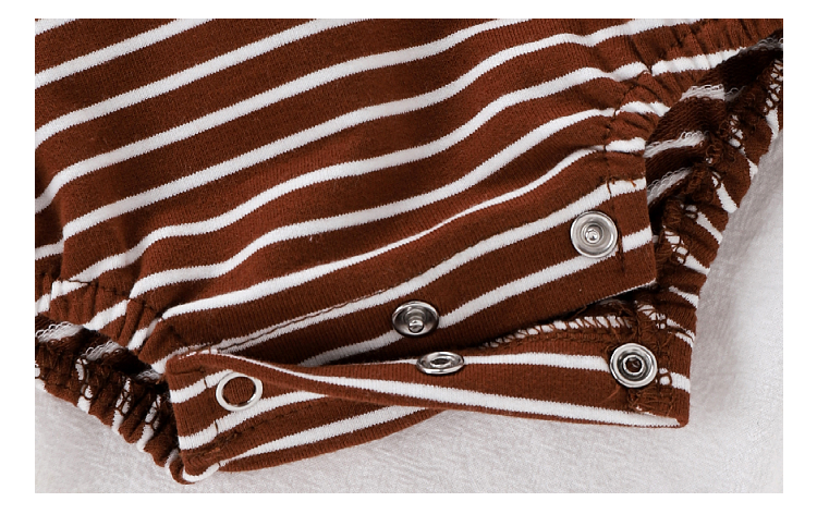 Áo Liền Quần Tay Dài Hoạ Tiết Kẻ Sọc Cho Trẻ Sơ Sinh