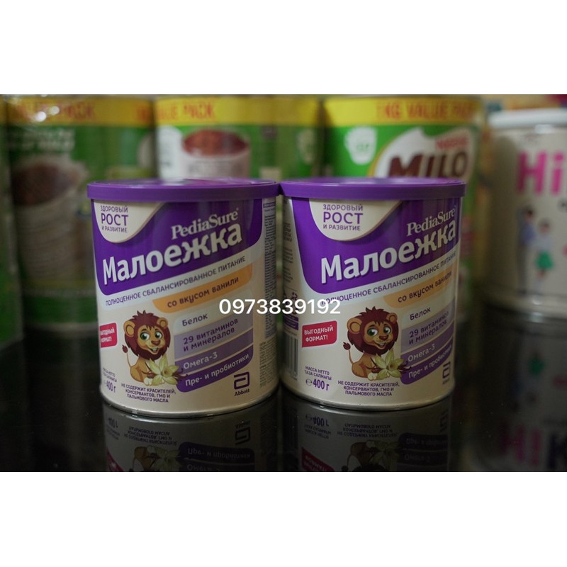 Sữa Pediasure Nga đủ vị vani/dâu/socola 400g-800g date 2025