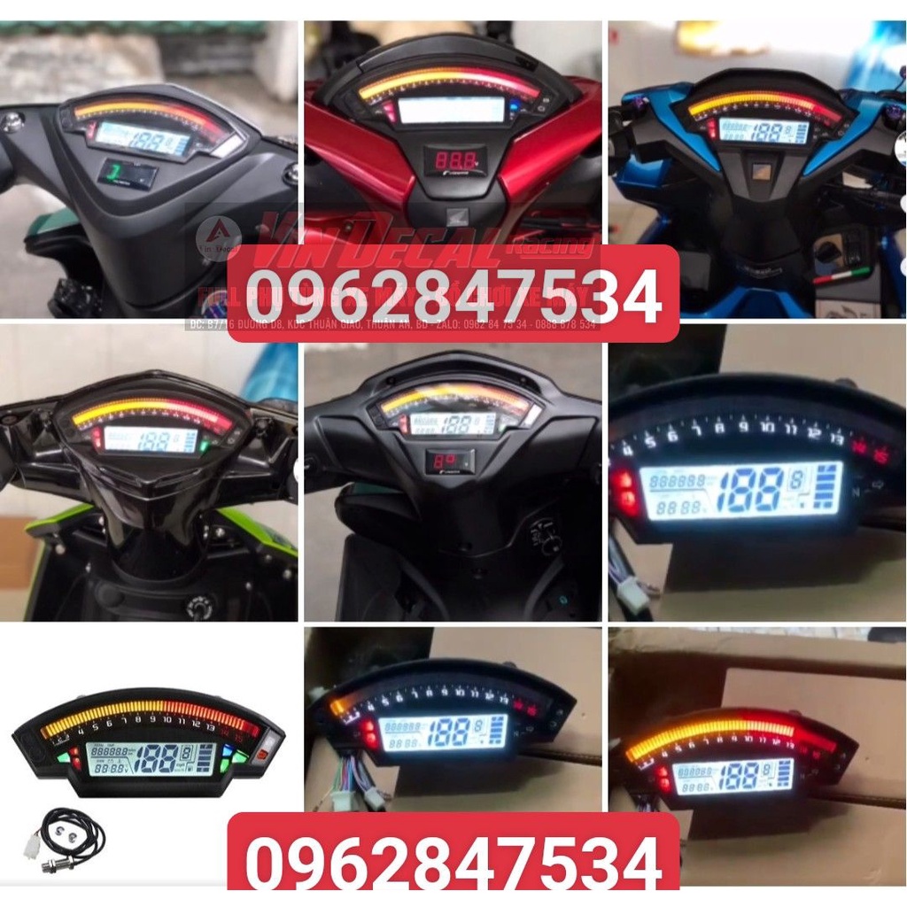 Đồng hồ ZX10R full chức năng cho các loại xe máy