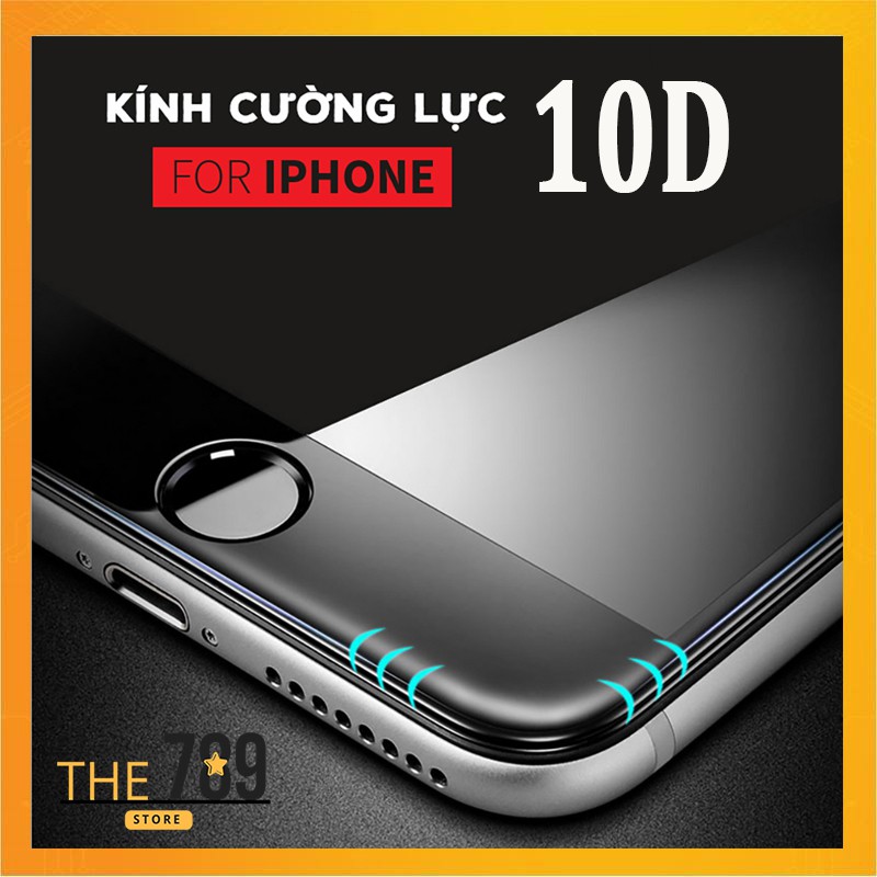 Kính cường lực iphone 10D FULL MÀN hạn chế bám vân cho iphone 6/6s/6 plus/6splus/7/8/7 plus/8plus/X/XR/XS max