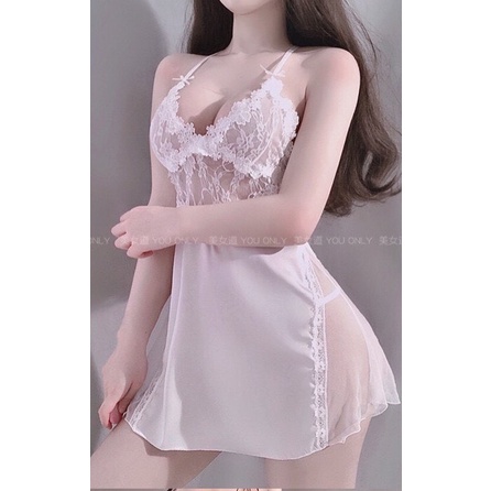 [Mã FAMARAL2 giảm 10K đơn 50K] (788) Váy ngủ sexy lụa cao cấp Đầm mặc nhà gợi cảm quyến rũ