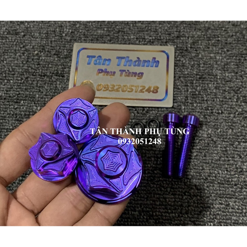 Bộ 5 con Chảng ba Satria-Raider Fi GR5 Xanh tím Phukienxe
