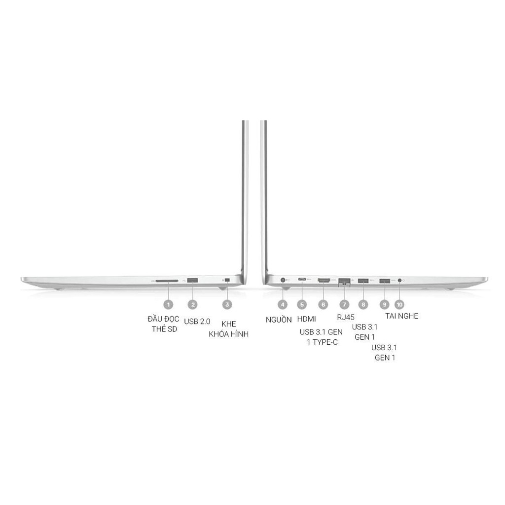 Laptop Dell Inspiron 5593-Silver i5-10210U, 8Gb Ram, SSD 256Gb M2, VGA Nvidia MX230 2GB, 15.6 inch FHD, W