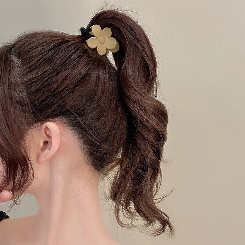 Kẹp Tóc Nhỏ Màu Trơn Nhám Hình Hoa Cà Phê Thời Trang Cho Nữ