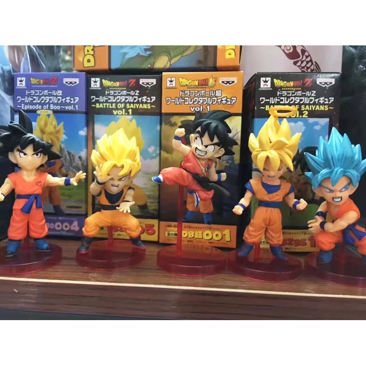 Set 8 Mô hình songoku dễ thương chính hãng WCF