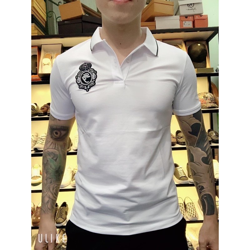 Áo phông nam cổ bẻ cộc tay LOGO nhện đen, hàng có BIGSIZE | BigBuy360 - bigbuy360.vn