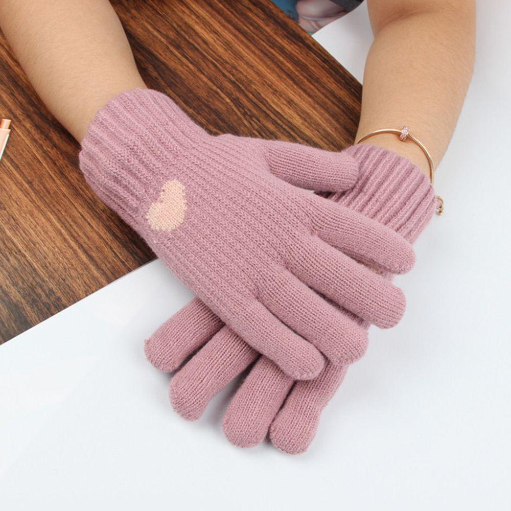 Găng Tay Đan Len Lót Nhung Ấm Áp Co Giãn Thời Trang