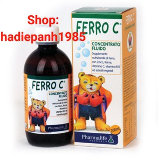 FERRO C (CÓ QUÀ TẶNG CỦA HÃNG)  - Trẻ Thiếu Máu , Thiếu Sắt, Kẽm, Tăng Sức Đề Kháng