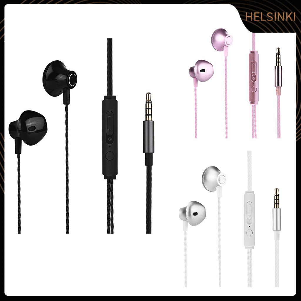 Tai Nghe Nhét Tai Thể Thao Có Dây 3.5mm Kèm Mic Cho Điện Thoại