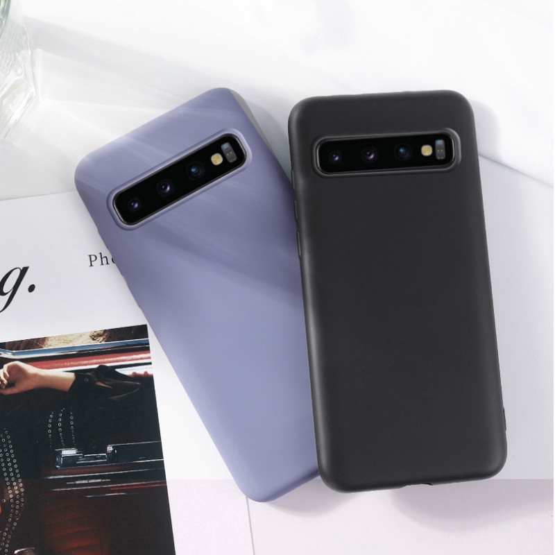 Ốp lưng nhám màu trơn cho điện thoại Samsung S10 5G S10e S8 S9 Plus | BigBuy360 - bigbuy360.vn