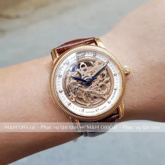 Đồng hồ cơ automatic nam Ogival mãnh hổ thượng sơn, automatic tự động mặt cơ lộ máy đẹp giá rẻ, mang tài lộc và máy mắn | BigBuy360 - bigbuy360.vn