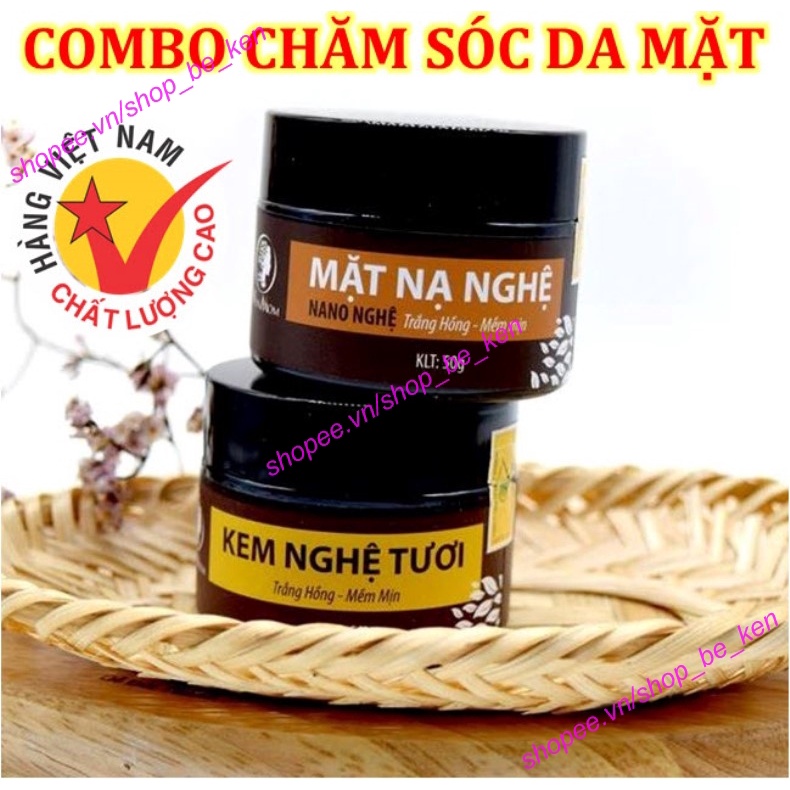 COMBO Chăm sóc da mặt hữu cơ Wonmom (1 Kem nghệ tươi + 1 Mặt nạ nghệ) (Việt Nam)