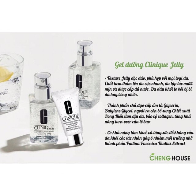 Gel dưỡng ẩm CLINIQUE DRAMATICALLY DIFFERENT MOISTURISING HYDRATING JELLY GEL 50ML 125ML