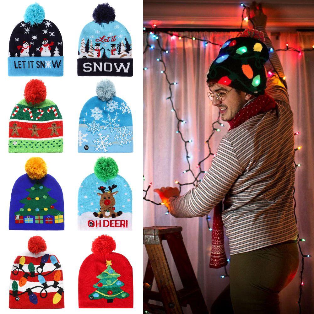 Mũ Len Beanie In Họa Tiết Hoạt Hình Cây Thông Giáng Sinh 24 Thời Trang