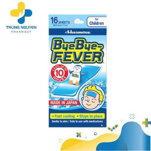 Miếng dán hạ sốt cho trẻ em Bye Bye Fever (Hộp 16 miếng)