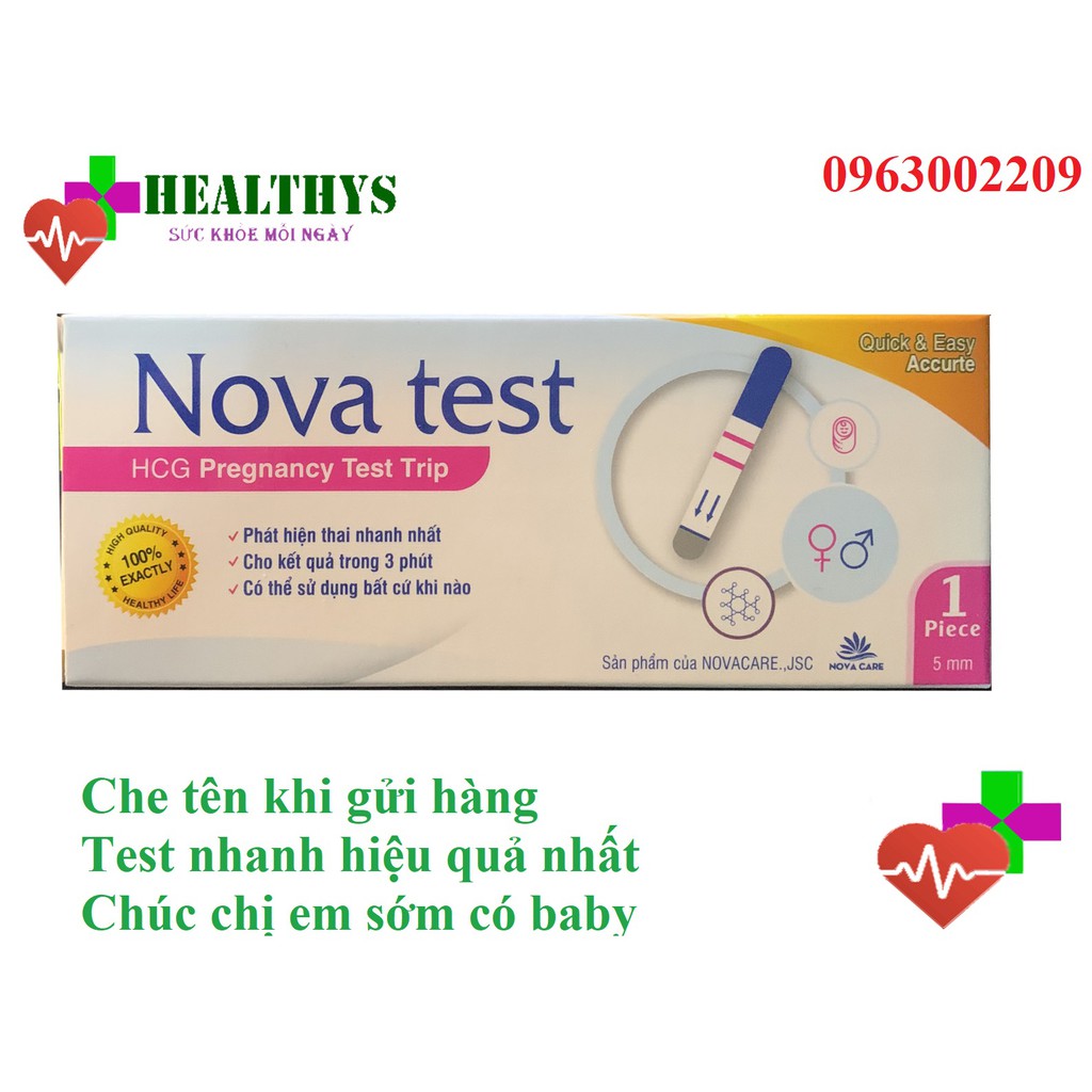 [ Hàng cao cấp Việt Nam ] Quê thử thai NOVA Test nhanh nhạy hiệu quả