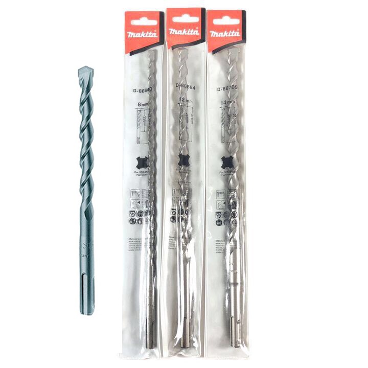 Mũi khoan bê tông Makita, mũi khoan bê tông SDS Plus đầu gài Makita đủ size 10mm, 12mm