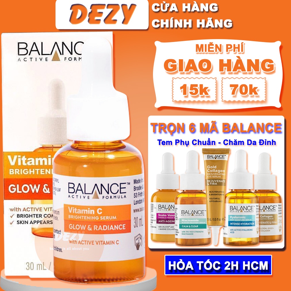 Serum Vitamin C Balance Trắng Da Brightening Giảm Nếp Nhăn Li Ti - Collagen Dưỡng Sáng Da Cho Da Nhạy Cảm Skincare Dezy | BigBuy360 - bigbuy360.vn