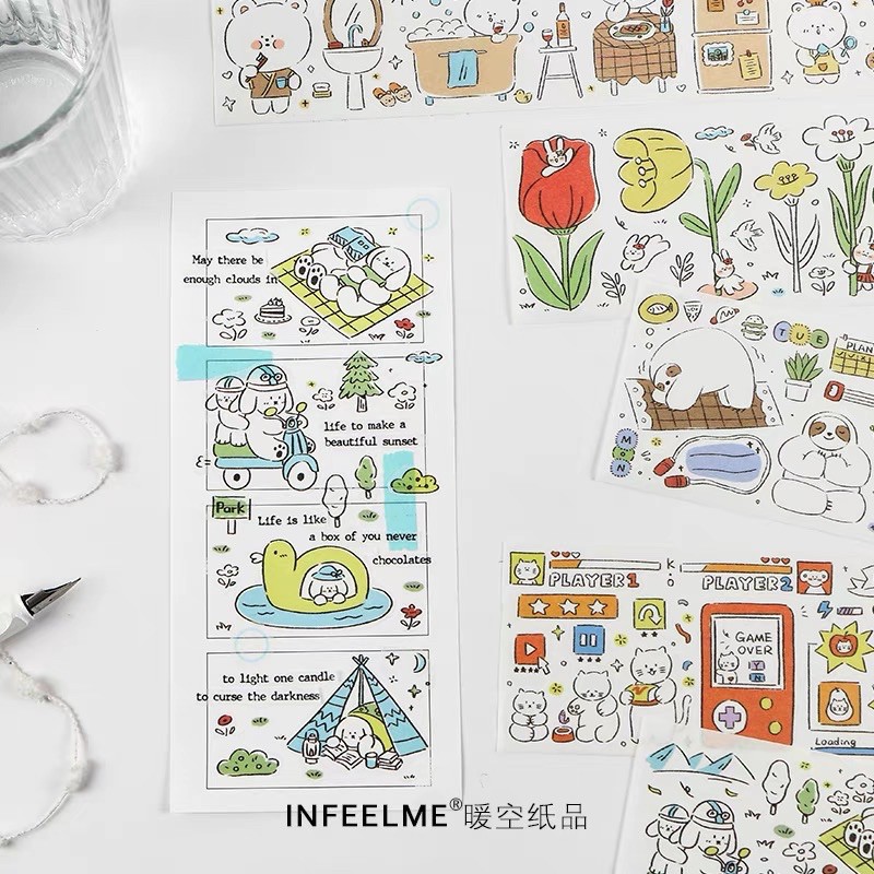 Washi tape thú cưng cute