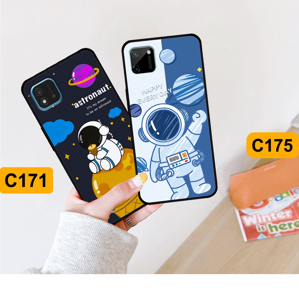 Ốp Realme C20 in hình astronaut, phi hành gia vũ trụ hottrend, độc đáo, cá tính.