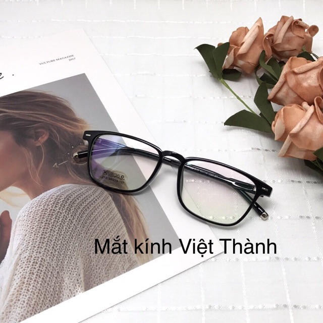 NHẬN LẮP CẬN Gọng kính cận dẻo nhiều màu mắt kính cận vuông 213