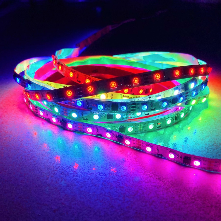 Adiodo RGBIC 20M Bluetooth Dream RGB LED Dải DC 12V WS2811 Đèn Led 5M 10M 15M Bộ điều khiển băng linh hoạt có địa chỉ riêng