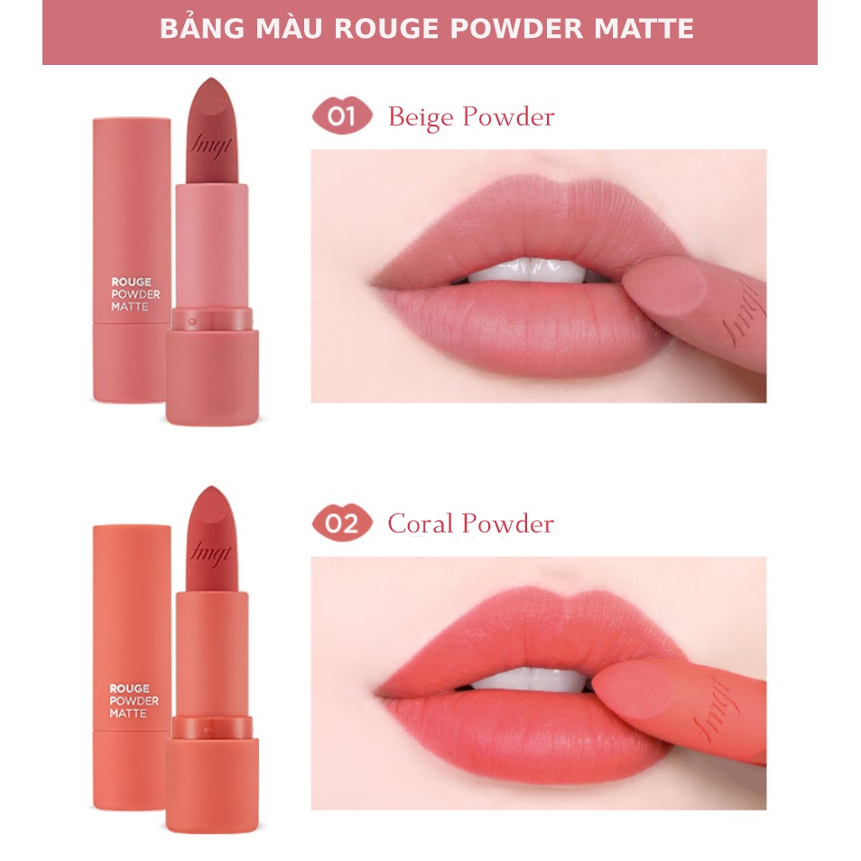 Son Thỏi Siêu Lì FMGT Rouge Powder Matte 3.2g