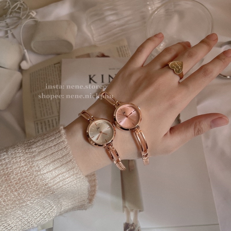 Đồng hồ nữ JW mặt tròn DÂY MÓC MÓC nhiều màu 23mm đáng yêu