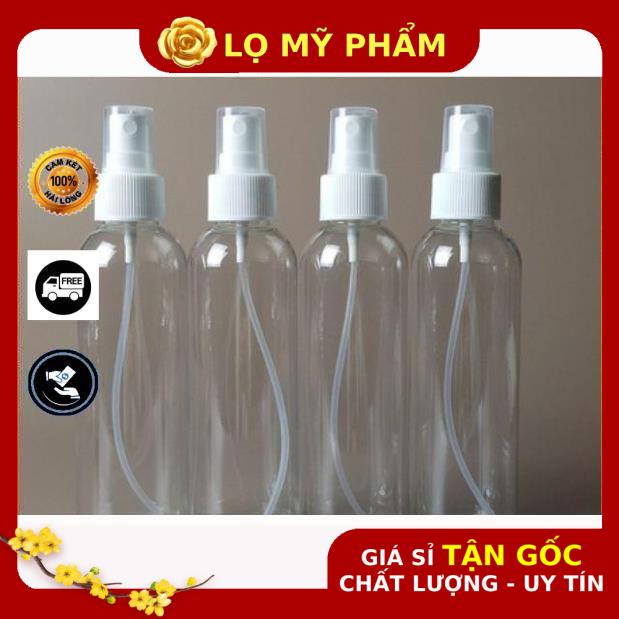 Chai Xịt Phun Sương ❤ GIÁ TỐT NHẤT ❤ Chai nhựa pet xịt phun sương 150ml,200ml,250ml chiết mỹ phẩm , phụ kiện du lịch