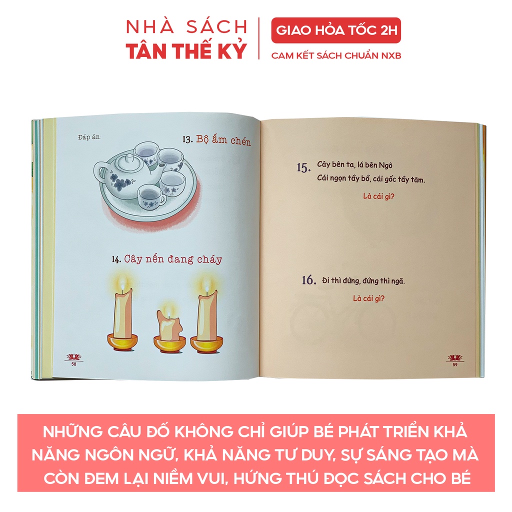 Sách - Câu đố và trò chơi dân gian bằng tranh cho bé tập đọc phát triển ngôn ngữ và trí tuệ