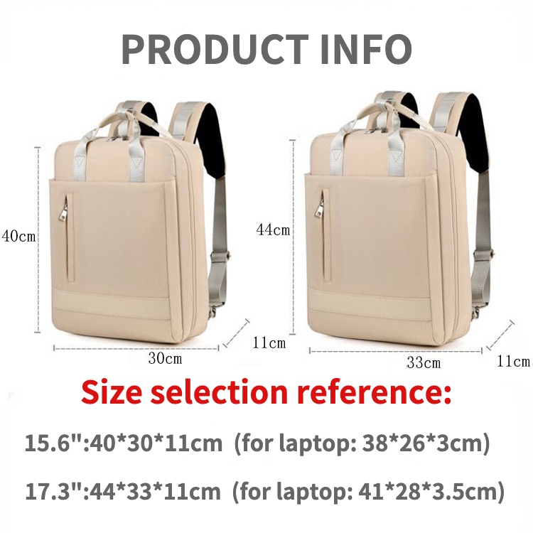 Ba Lô Đựng Laptop 15 16 17.3 inch Chống Sốc Chống Thấm Nước Có Cổng Sạc USB Cho Nữ Sturdy
