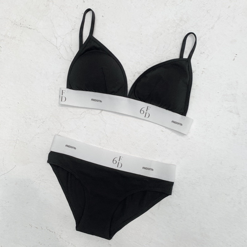 Set đồ lót 🍒 FREESHIP 🍒 nữ MONOGRAM premium cotton | MONOGRAM LINGERIE SET