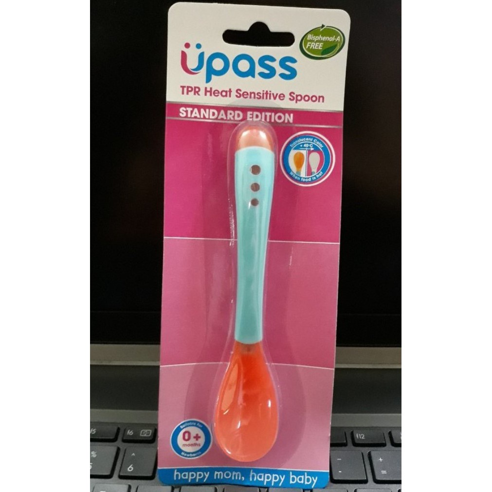 (Made in Thailand) Thìa Silicon Cảm Ứng Nhiệt Báo Nóng Upass UP3021W