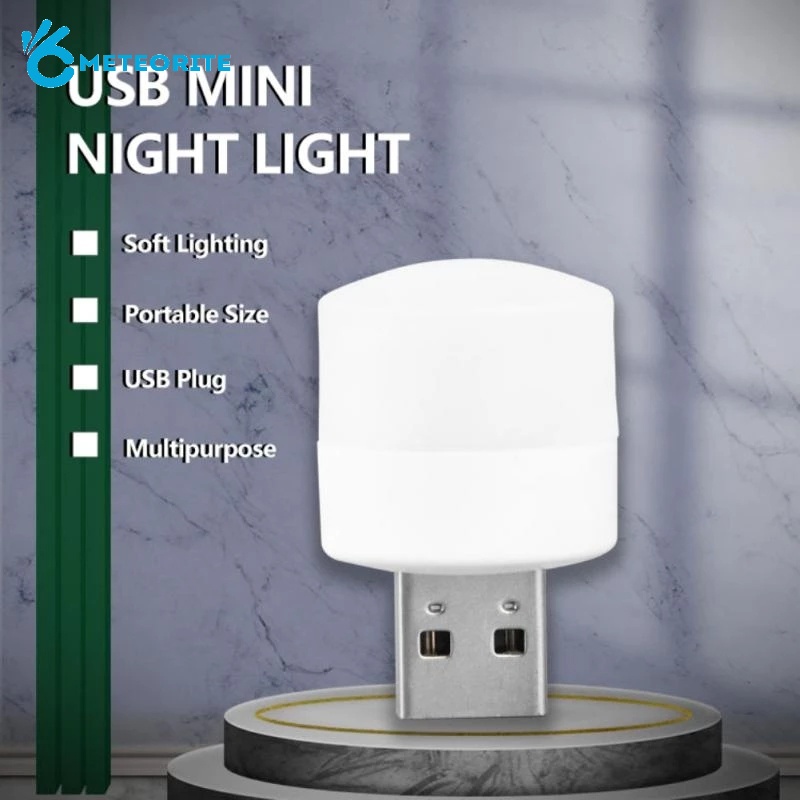 Đèn LED Đọc Sách Mini Bảo Vệ Mắt Hình Tròn Cổng USB Khẩn Cấp Sạc Điện Thoại Di Động Khi Đi Du Lịch