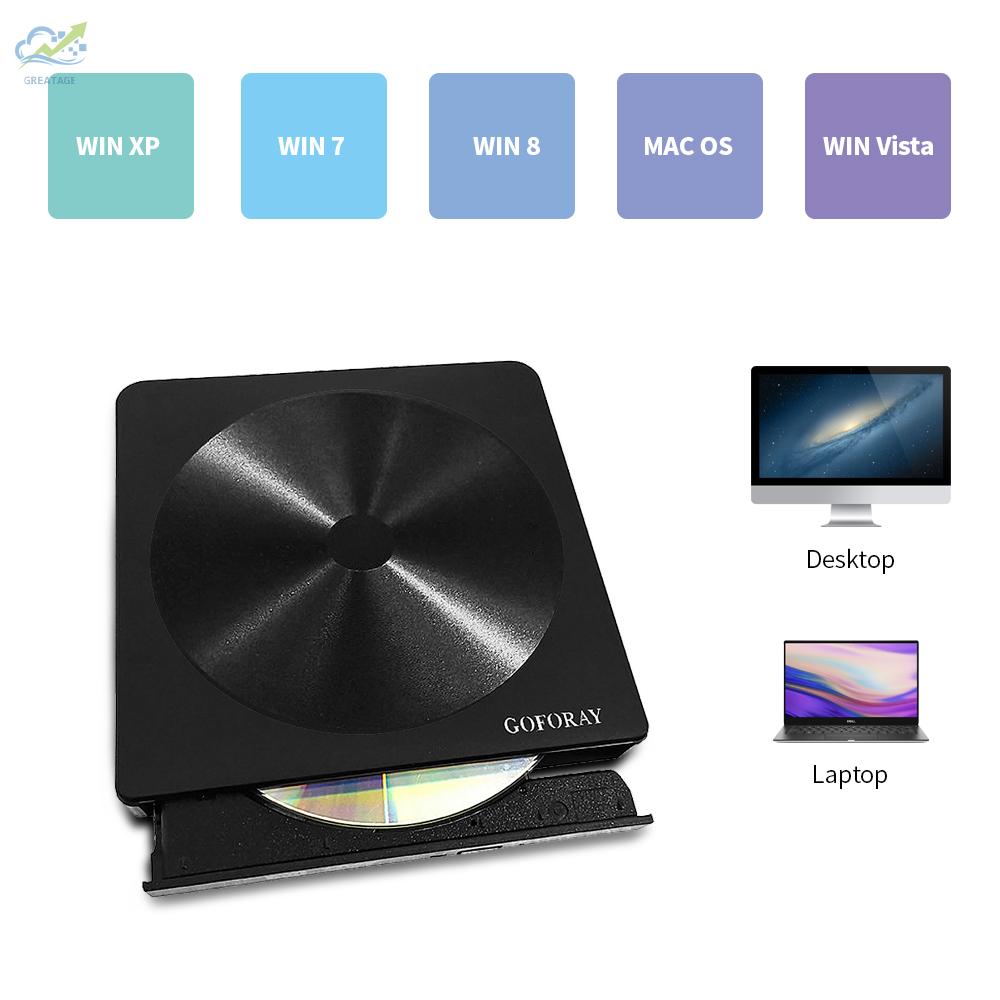 Đầu Đọc Đĩa Dvd Kết Nối Usb 3.0 Type-C Cho Windows / Mac Os | BigBuy360 - bigbuy360.vn