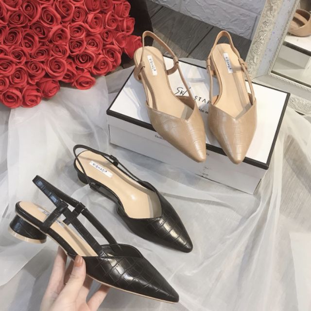 HC SANG CHẢNH (Có sẵnT) Sandal bệt gót 3p da rắn mềm êm fullbox cao cấp . . RẺ ĐẸP . new mùa thu NEW NEW