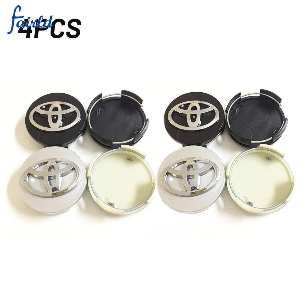 Set 4 Logo 62mm Gắn Trang Trí Trục Bánh Xe Hơi Toyota