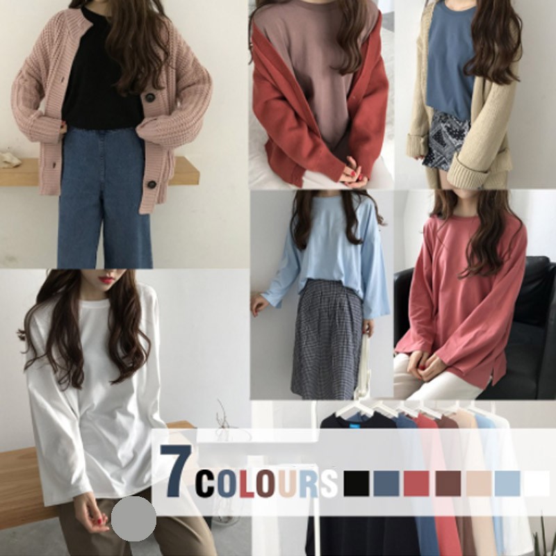 Áo thun Xiaozhainv dáng rộng thoải mái cho nữ 7 màu sắc tùy chọn | BigBuy360 - bigbuy360.vn