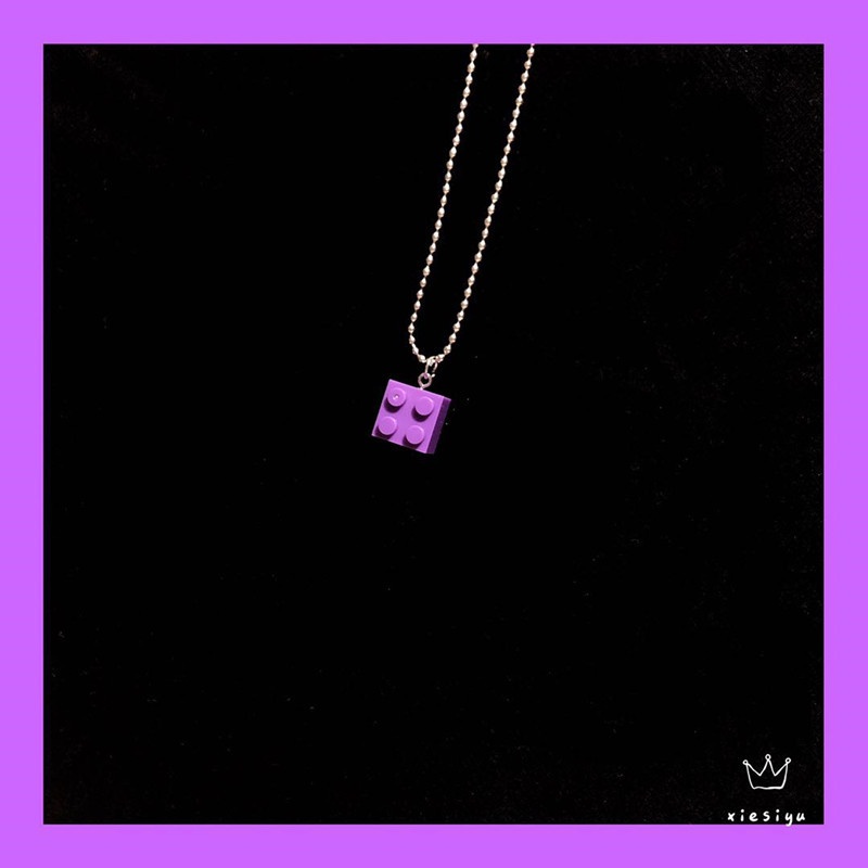 Vòng Cổ Mặt Khối LEGO Phong Cách Hàn Quốc Đơn Giản Sáng Tạo Dễ Thương Thời Trang Dành Cho Bạn Nữ