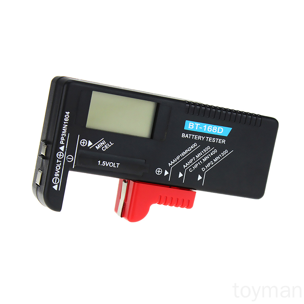 Digital Battery Tester Volt Checker for 9V 1.5V Button Cell Universal Rechargeable AAA AA C D Battery Testing Device toyman