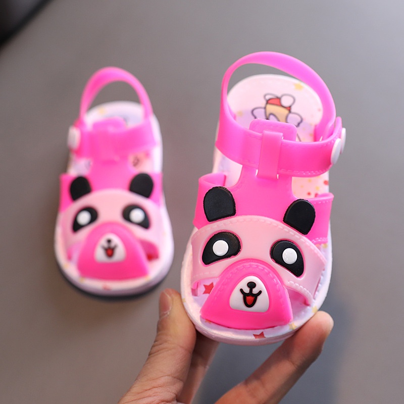 Dép Sandal Rọ Gấu Panda Mềm Êm Chống Trượt Cho Bé