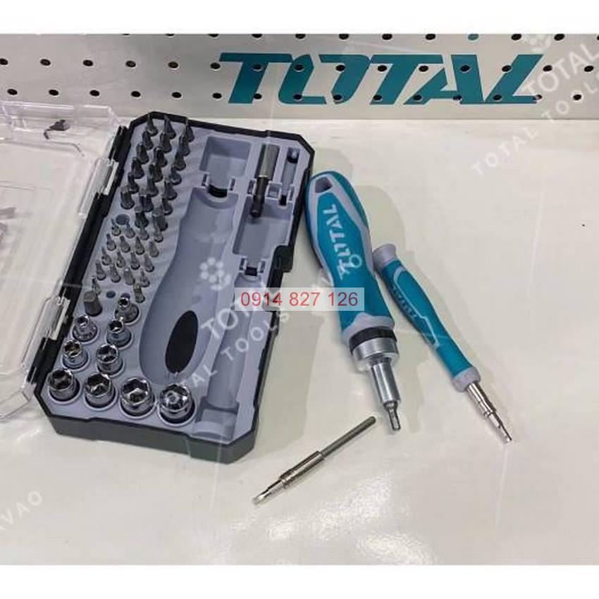 Bộ tua vít đa năng tự động 55 chi tiết TOTAL TACSD30556 gồm tua vít, mũi vít,... Bh 6 tháng Kouritsu Official Store