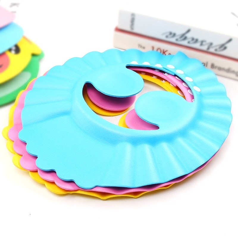 Mũ Tắm Gội Đầu Chắn Nước, Nón Tắm Có Bịt Tai Cho Bé