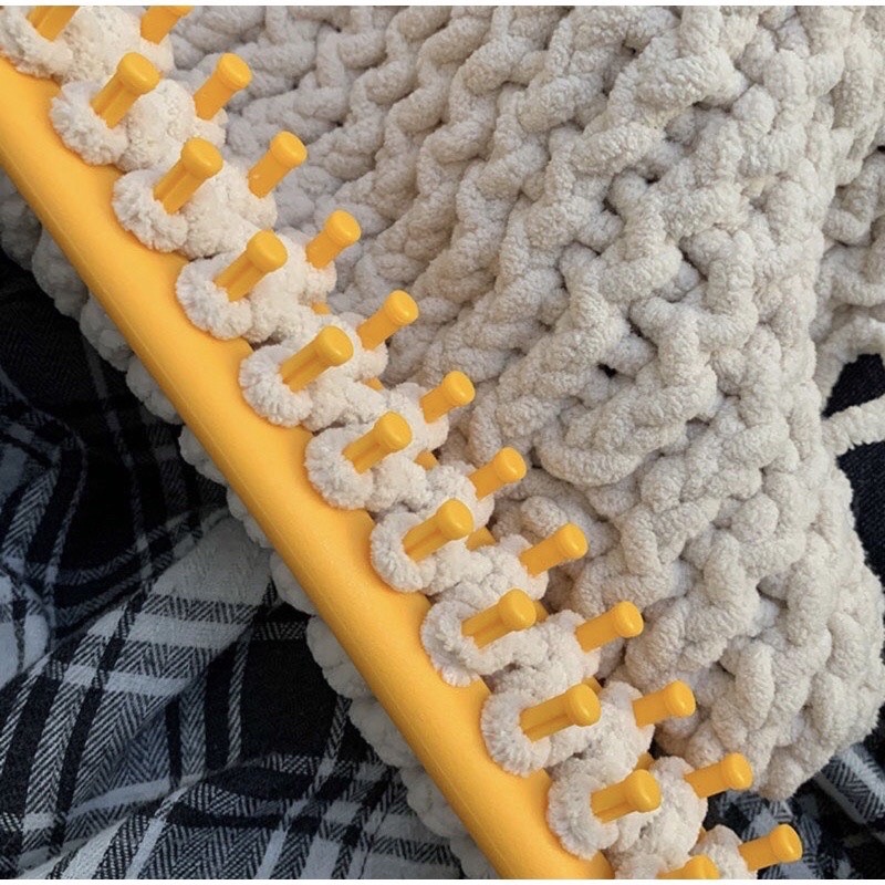 Khung loom, bộ dụng cụ hỗ trợ đan len đơn giản 36cm