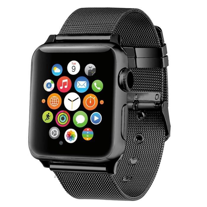 Dây đeo Apple watch 1/2/3, thép đen