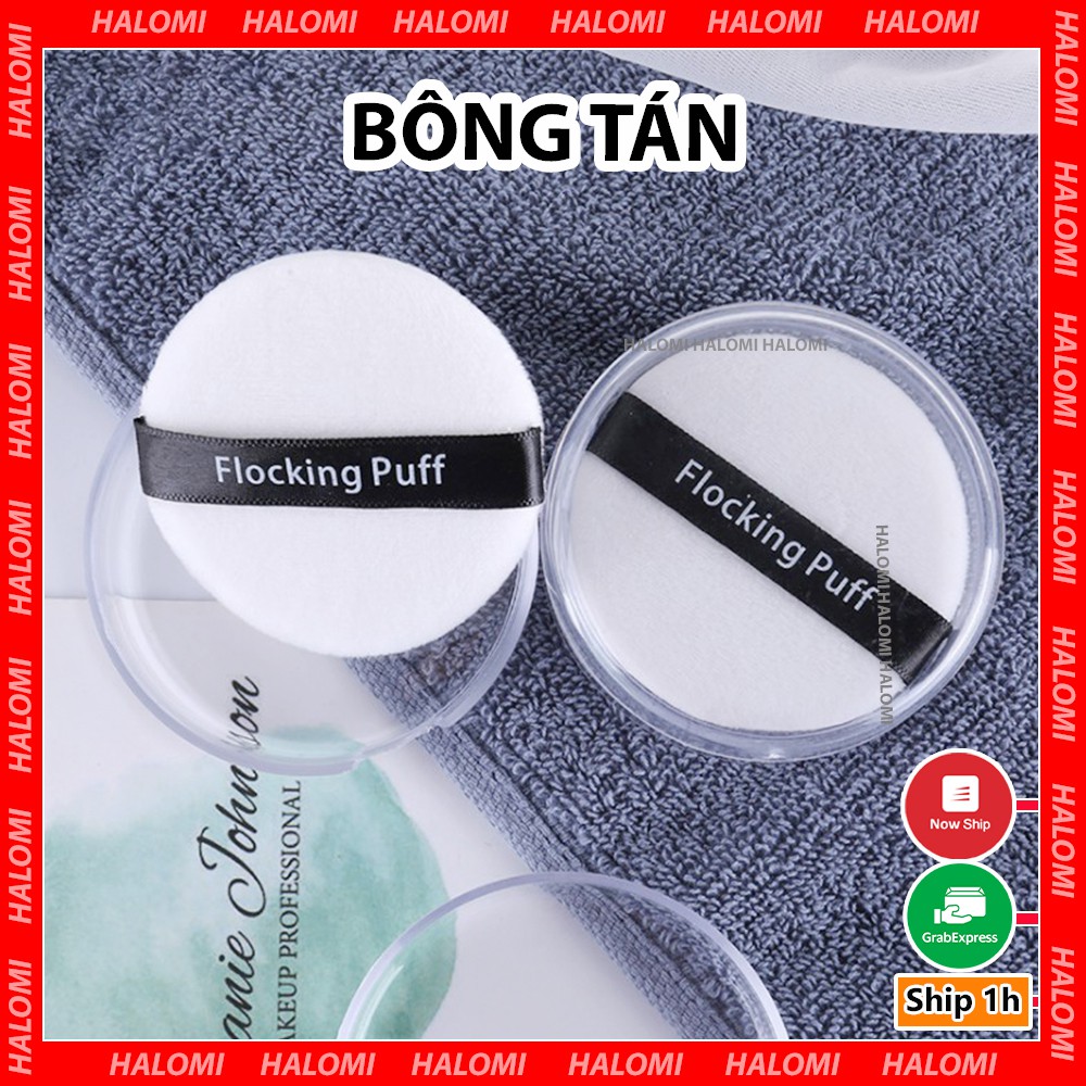 Bông Tán Phấn Puff Trắng Siêu Mềm Mịn Chuyên Dùng Cho Makeup