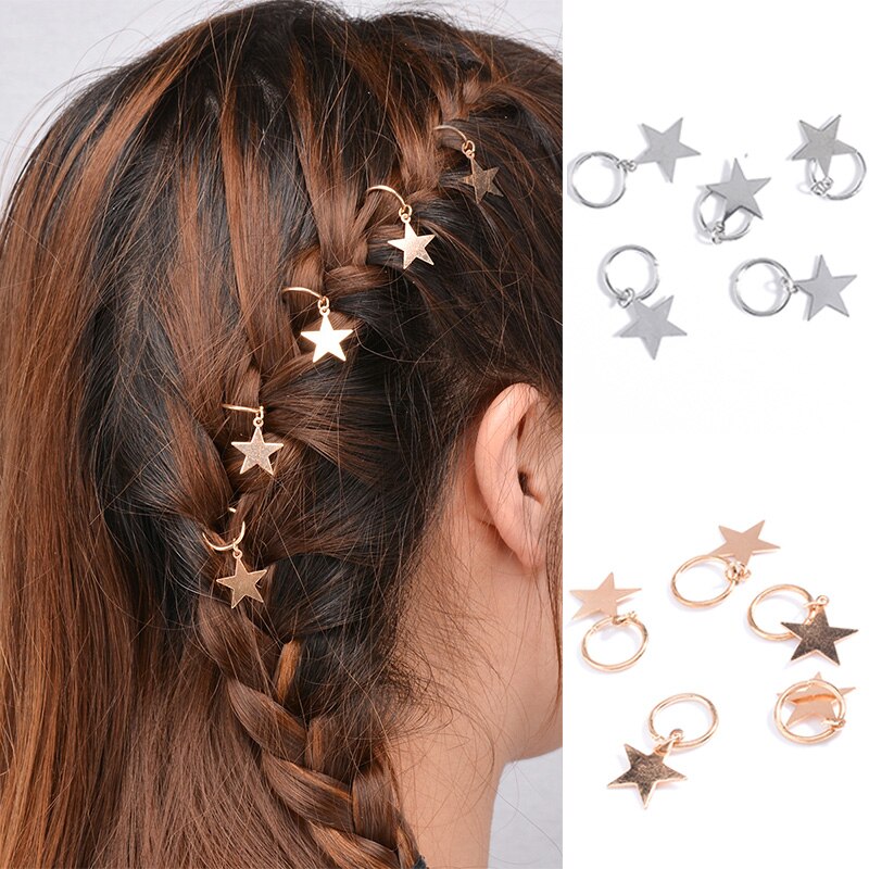 Set 5 Phụ Kiện Trang Trí Tóc Tết Cho Nữ