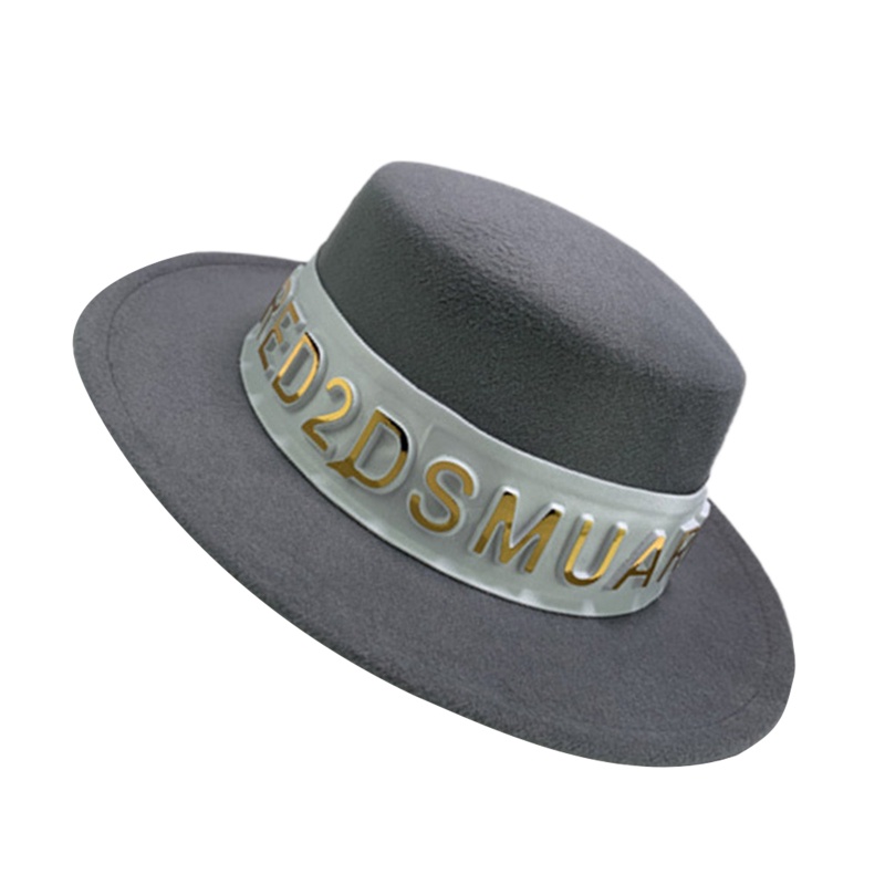 Mũ Cao Bồi Rộng Vành In Chữ Phong Cách Retro