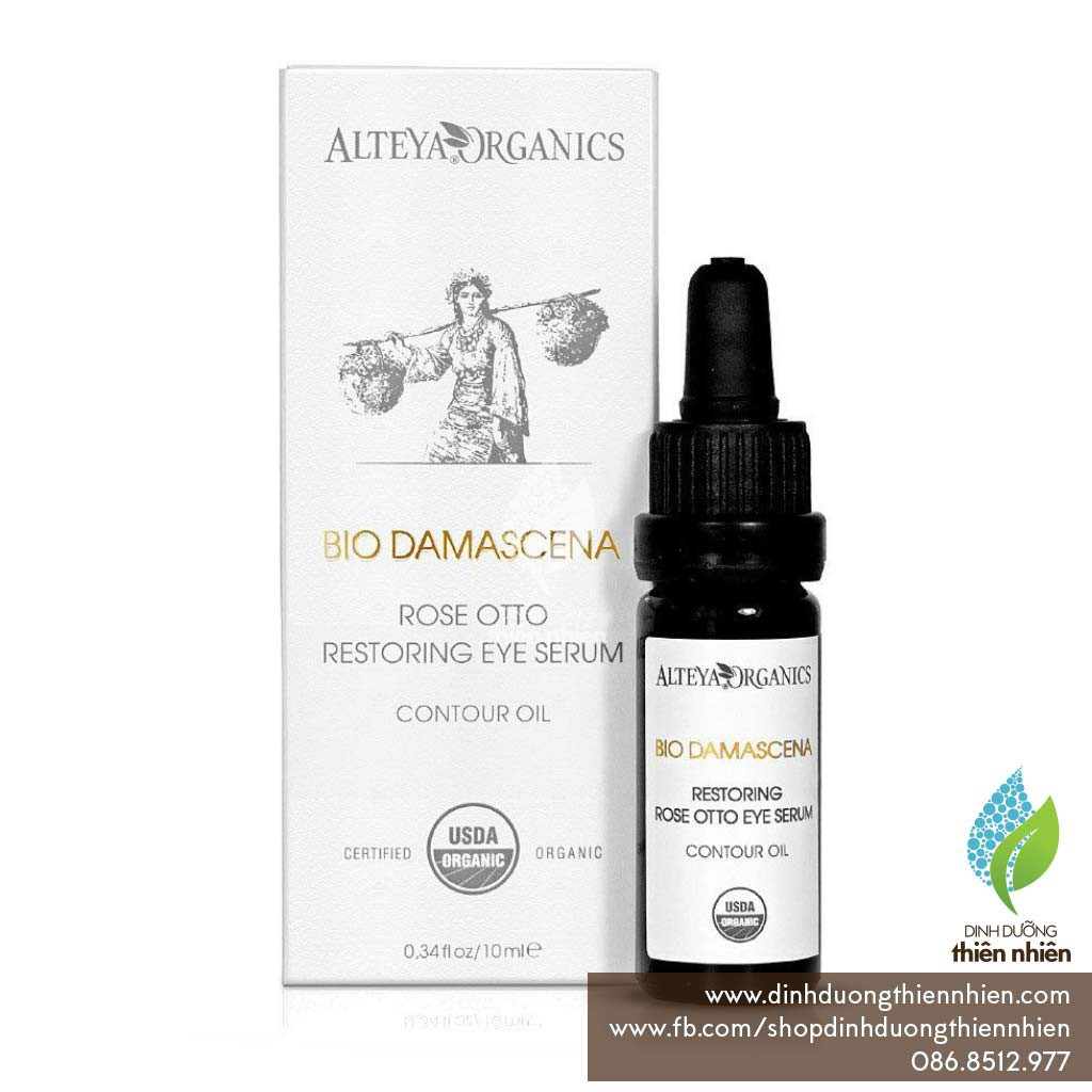 Serum Dưỡng Mắt Hữu Cơ Alteya Organics Bio Damascena Rose Otto Restoring Eye Serum, 10ml