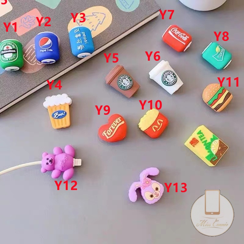 Phụ kiện bảo vệ đầu dây cáp hình dáng tùy chọn dễ thương